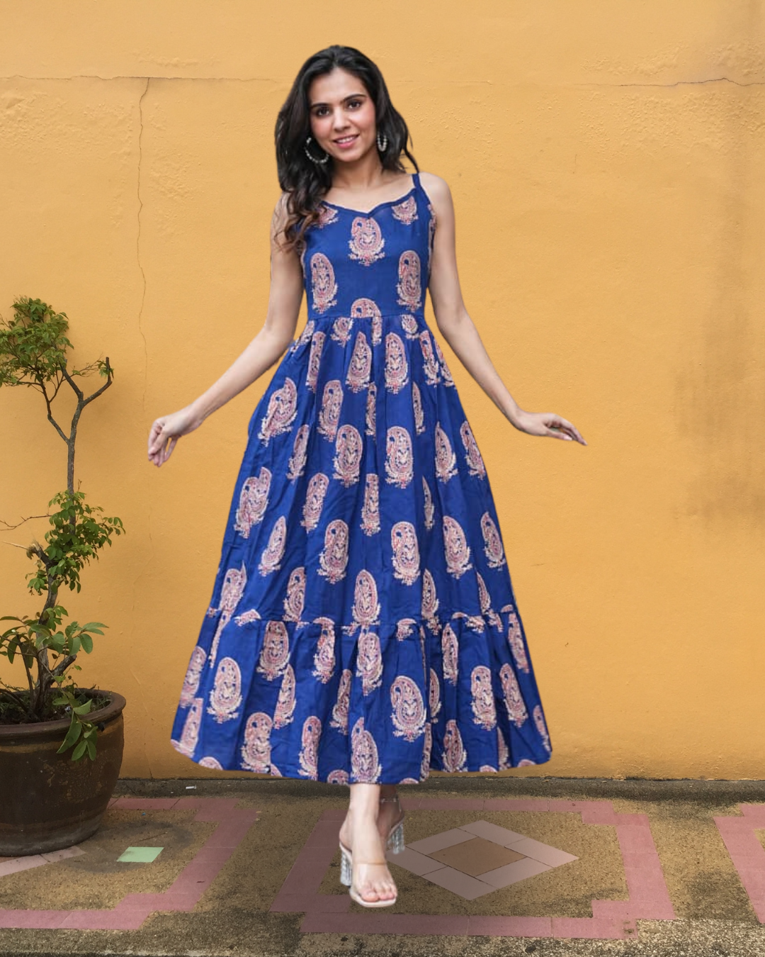 Noodle Strap Long Dress/ One piece