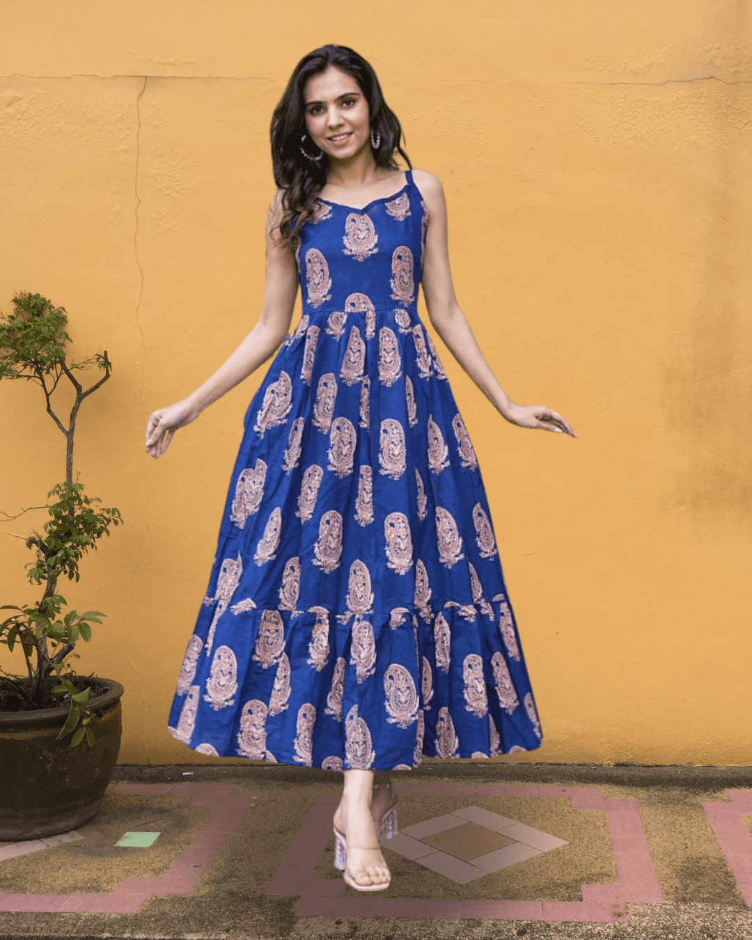 Noodle Strap Long Dress/ One piece